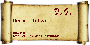 Dorogi István névjegykártya