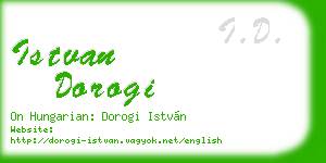 istvan dorogi business card