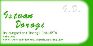 istvan dorogi business card